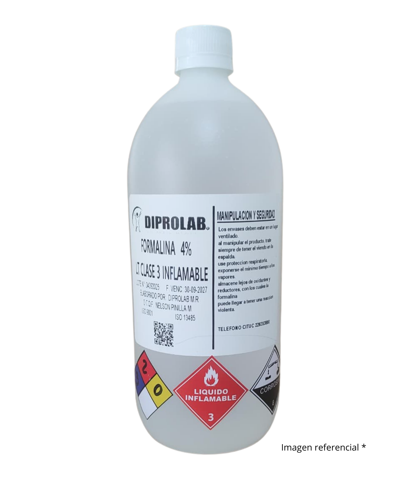 Formalina Color Rosa Venta y distribución de Formalina 4% lt. diprolab